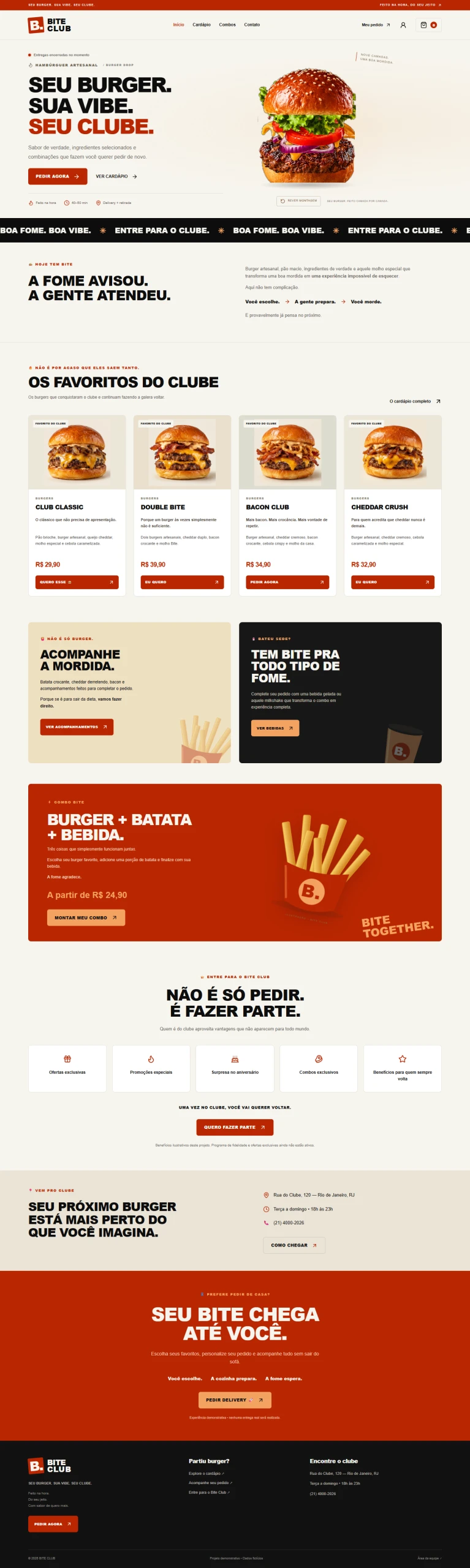 Bite Club — Plataforma Digital para Hamburgueria